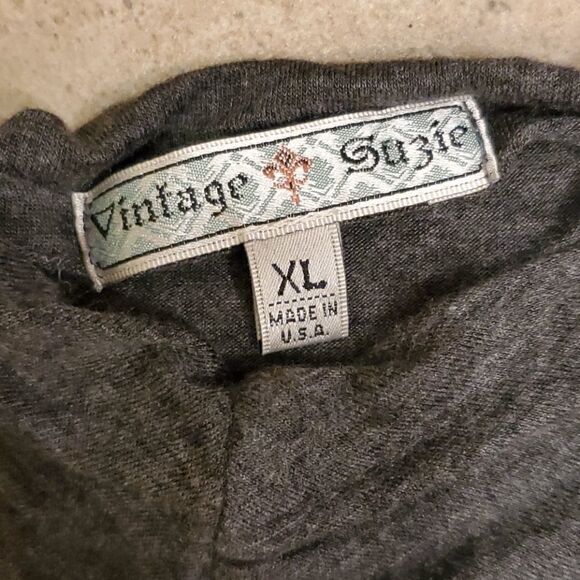 Vintage Suzie mock neck grey long sleeve top - Picture 4 of 6